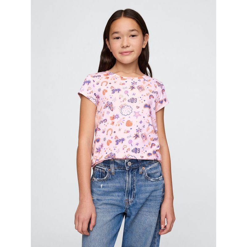 GAP - Polera Niña Logo Value Manga Corta Multicolor Gap