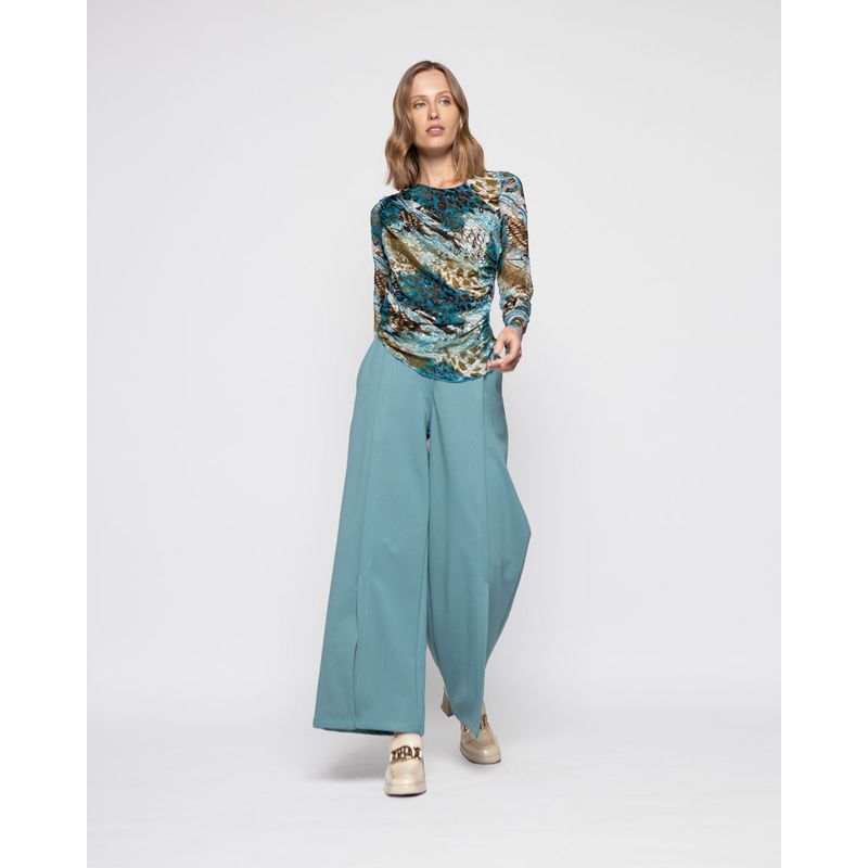 LUDOVICA - Polera Mujer Fresia Turquesa Ludovica