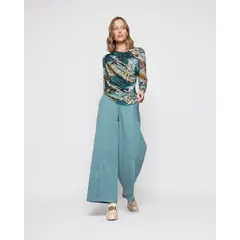 LUDOVICA - Polera Mujer Fresia Turquesa