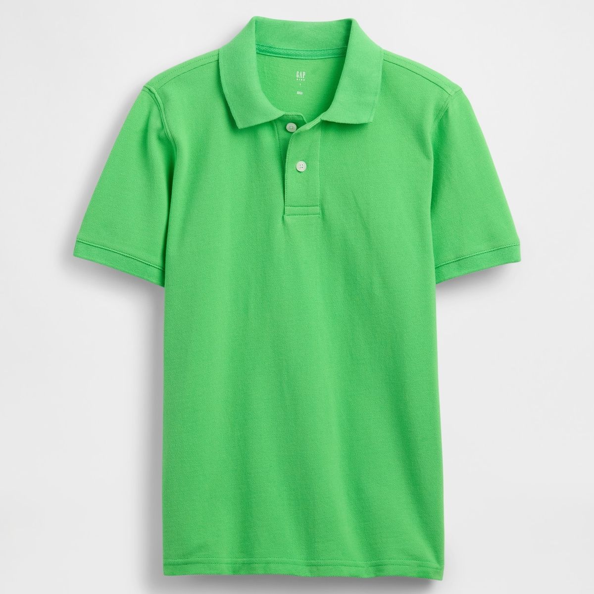 GAP - Polera Niño Gap Piqué Logo Básica Manga Corta Verde