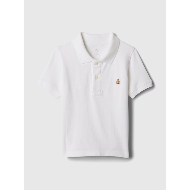 GAP - Polera Toddler Niño Polo Manga Corta Blanco Gap
