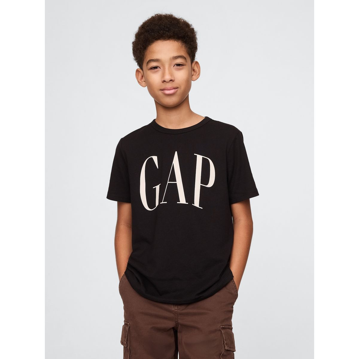 GAP - Polera Niño Logo Arch Manga Corta Negro Gap