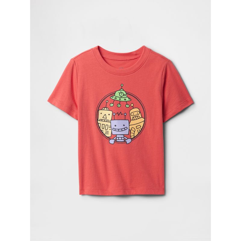 GAP - Polera Toddler Niño Logo Gráfica Manga Corta Rosado Gap