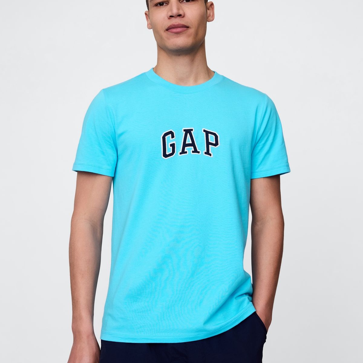 GAP - Polera Hombre Logo V25 Manga Corta Celeste Gap