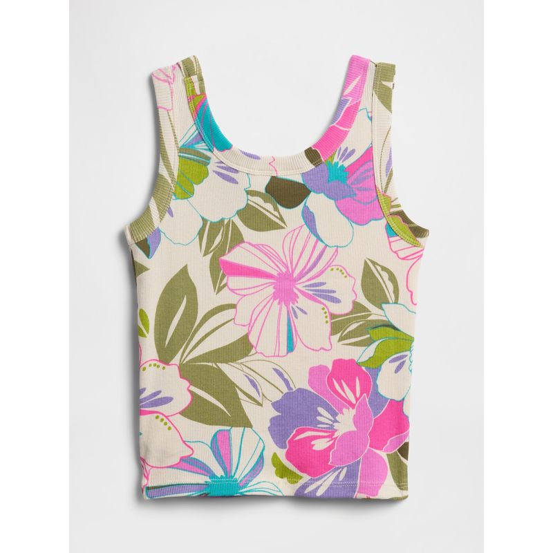 GAP - Polera Niña Ribbed Sin Manga Multicolor Gap