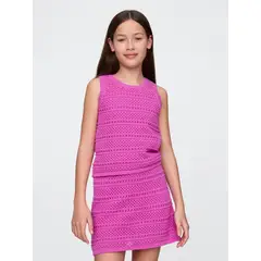 GAP - Polera Niña Crochet Sin Manga Morado