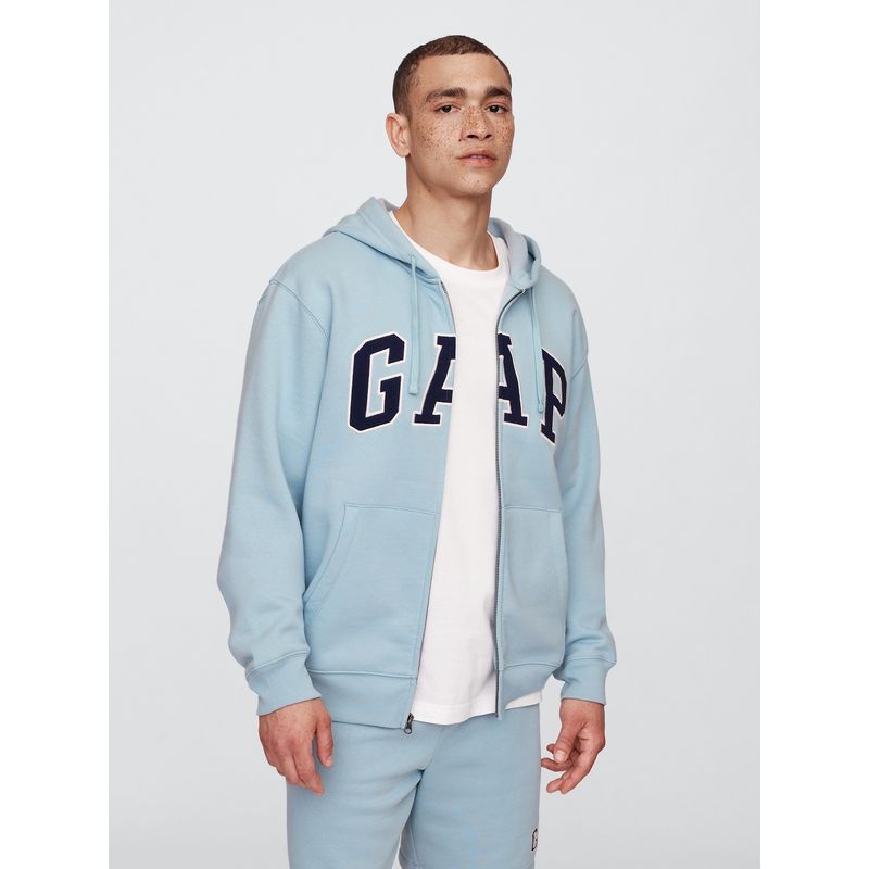 GAP - Polerón Hombre Logo Con Cierre Azul Gap