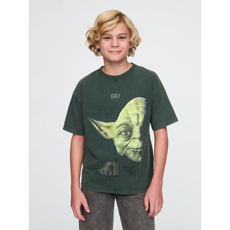 GAP - Polera Niño Yoda Manga Corta Verde Gap