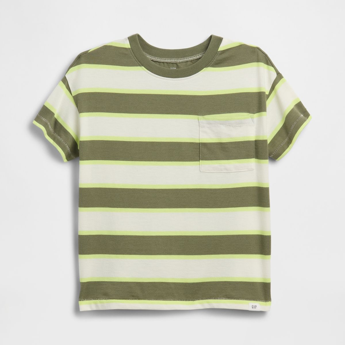 GAP - Polera Toddler Niño Pocket Colors Manga Corta Verde Gap