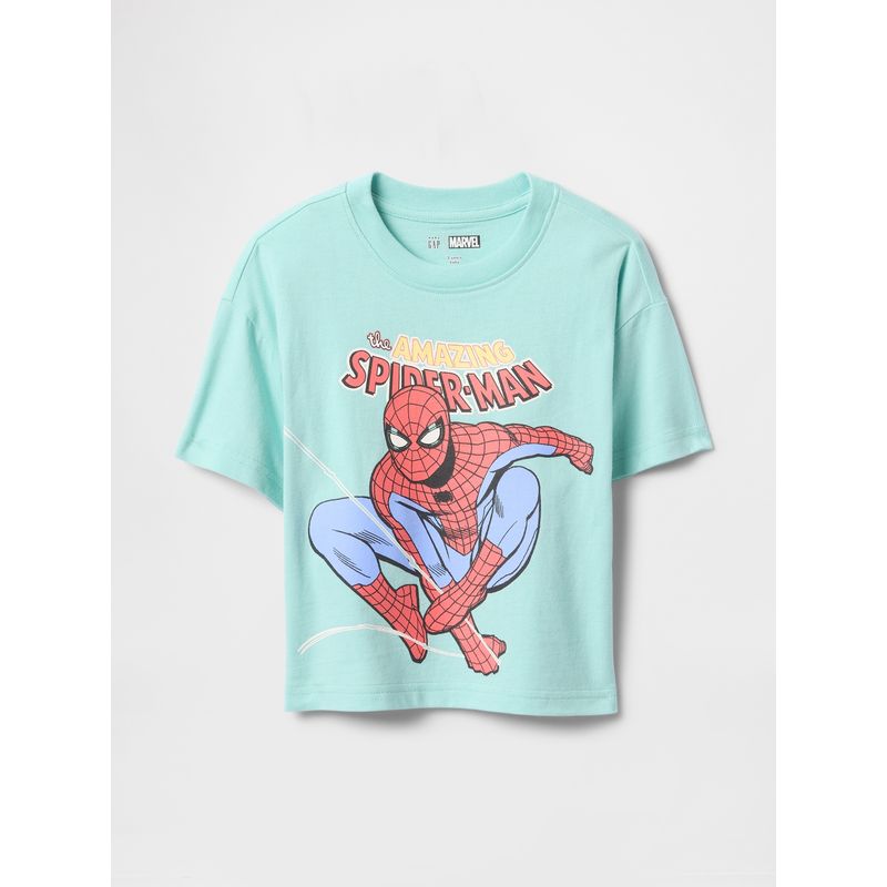 GAP - Polera Toddler Niño Marvel Oversized Manga Corta Verde Gap