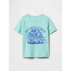 GAP - Polera Toddler Niño Jawsome Ride Manga Corta Verde
