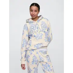 GAP - Polerón Mujer Logo Heritage Floral Sin Cierre Azul