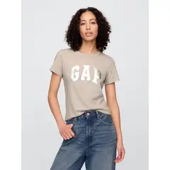 GAP - Polera Mujer Classic Manga Corta Gris