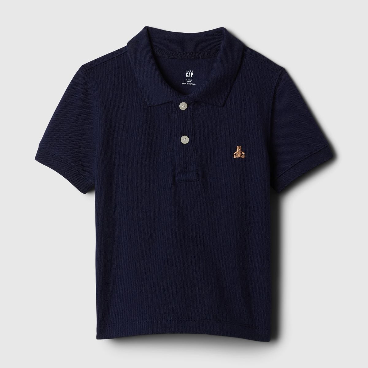 GAP - Polera Toddler Niño Polo Manga Corta Azul Gap