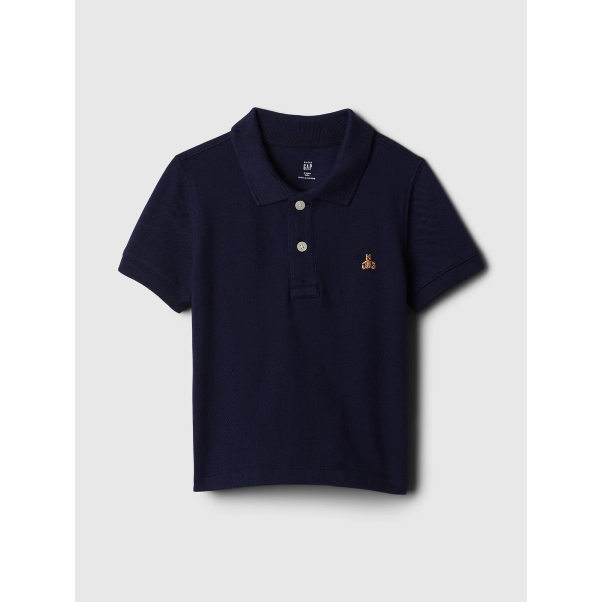 GAP - Polera Toddler Niño Polo Manga Corta Azul Gap