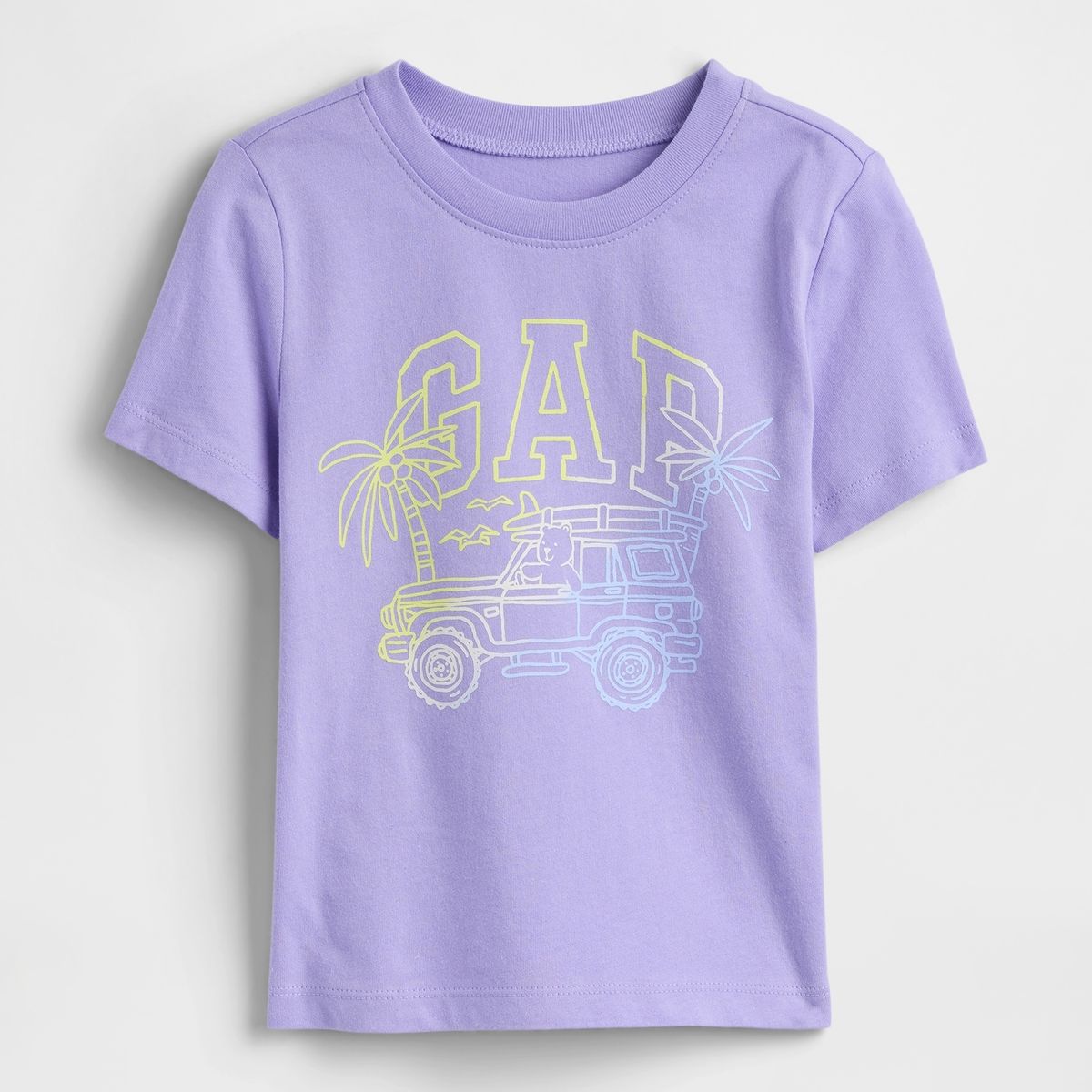 GAP - Polera Toddler Niño Logo Gráfica Manga Corta Morado Gap