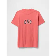 GAP - Polera Hombre Logo Manga Corta Naranjo