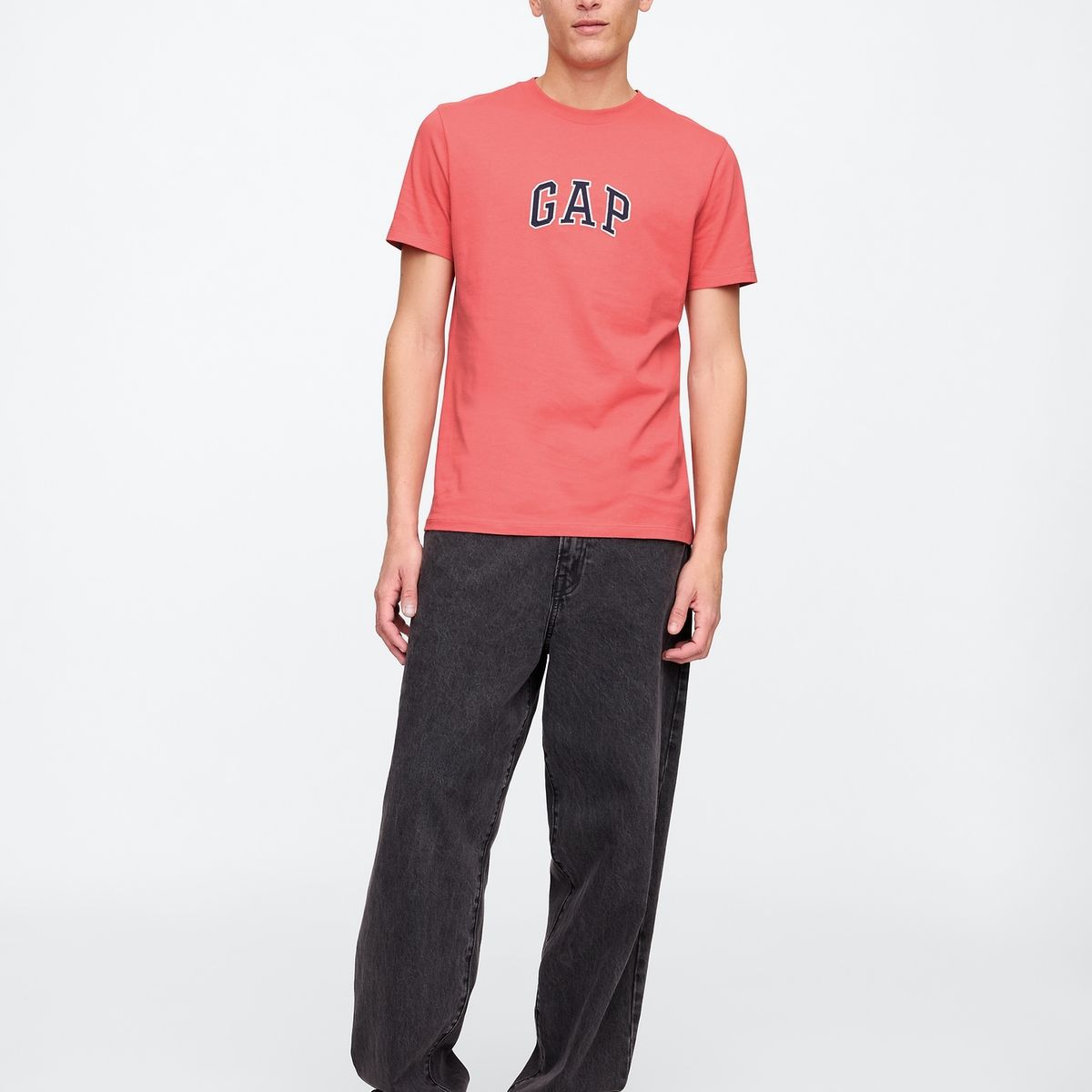 GAP - Polera Hombre Gap Logo Manga Corta Naranjo