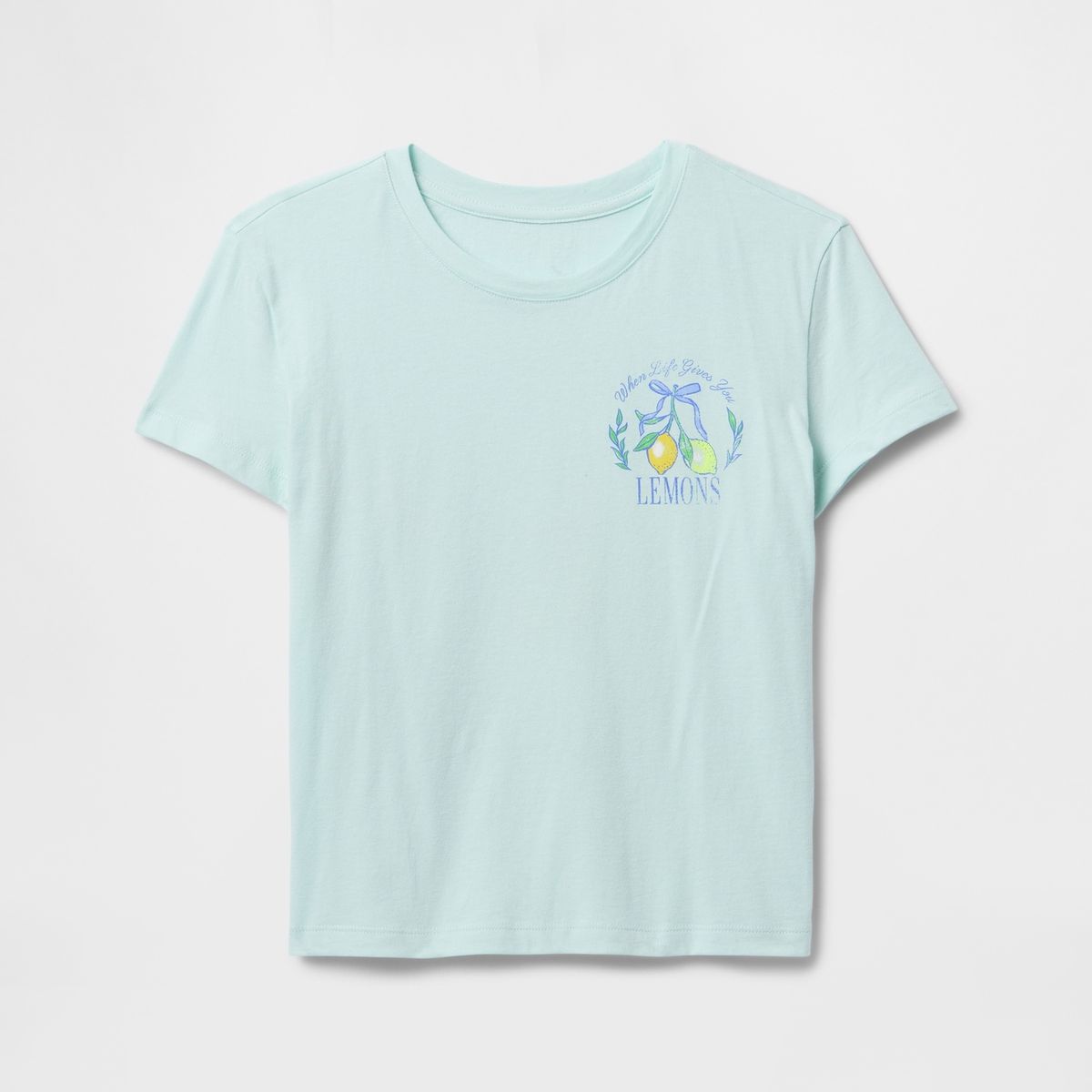 GAP - Polera Niña Lemonade Manga Corta Azul Gap