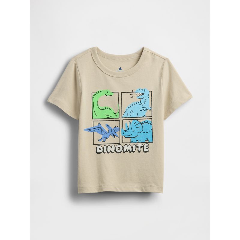 GAP - Polera Toddler Niño Mix & Match Manga Corta Beige Gap
