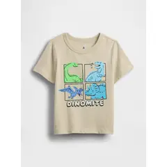 GAP - Polera Toddler Niño Mix & Match Manga Corta Beige