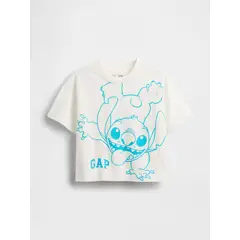 GAP - Polera Toddler Niño Lilo & Stitch Manga Corta Blanco