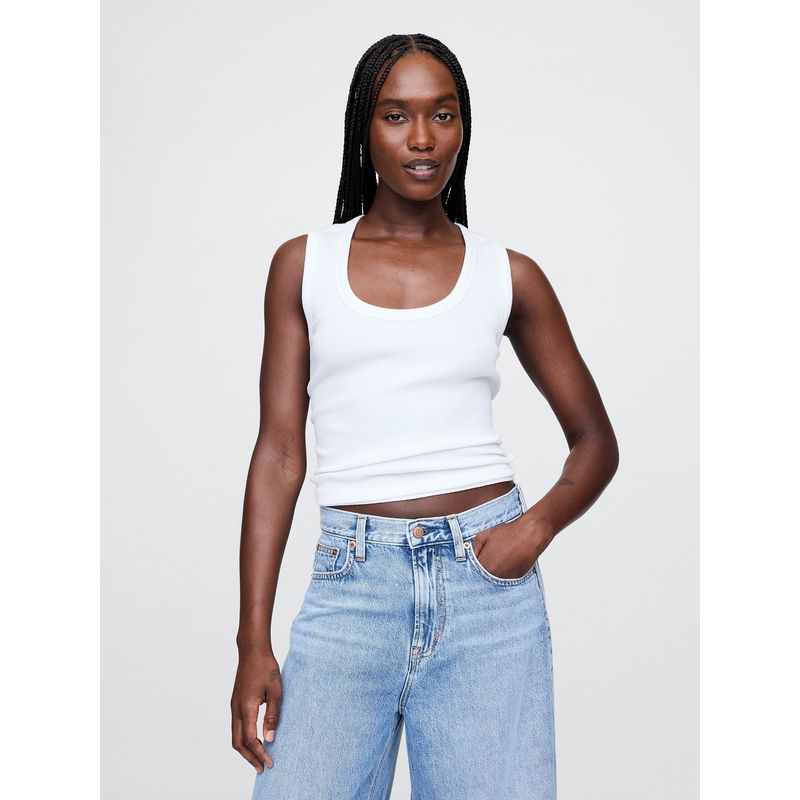 GAP - Polera Mujer Scoop Sin Manga Blanco Gap