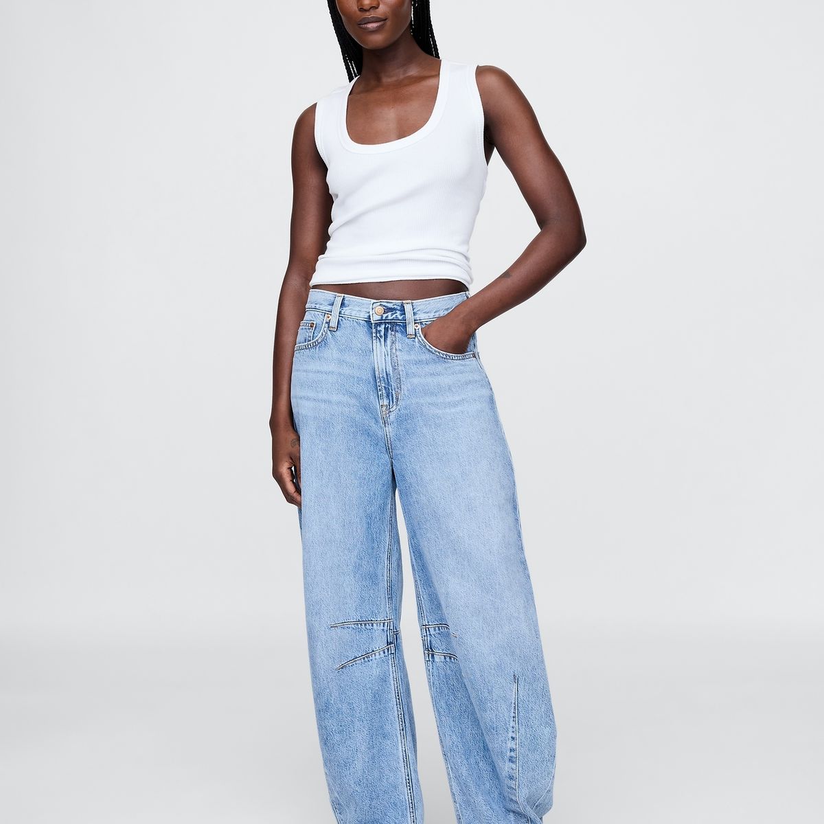 GAP - Polera Mujer Scoop Sin Manga Blanco Gap