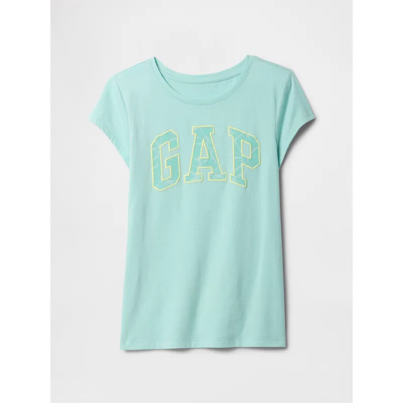 GAP - Polera Niña Logo Manga Corta Verde Gap
