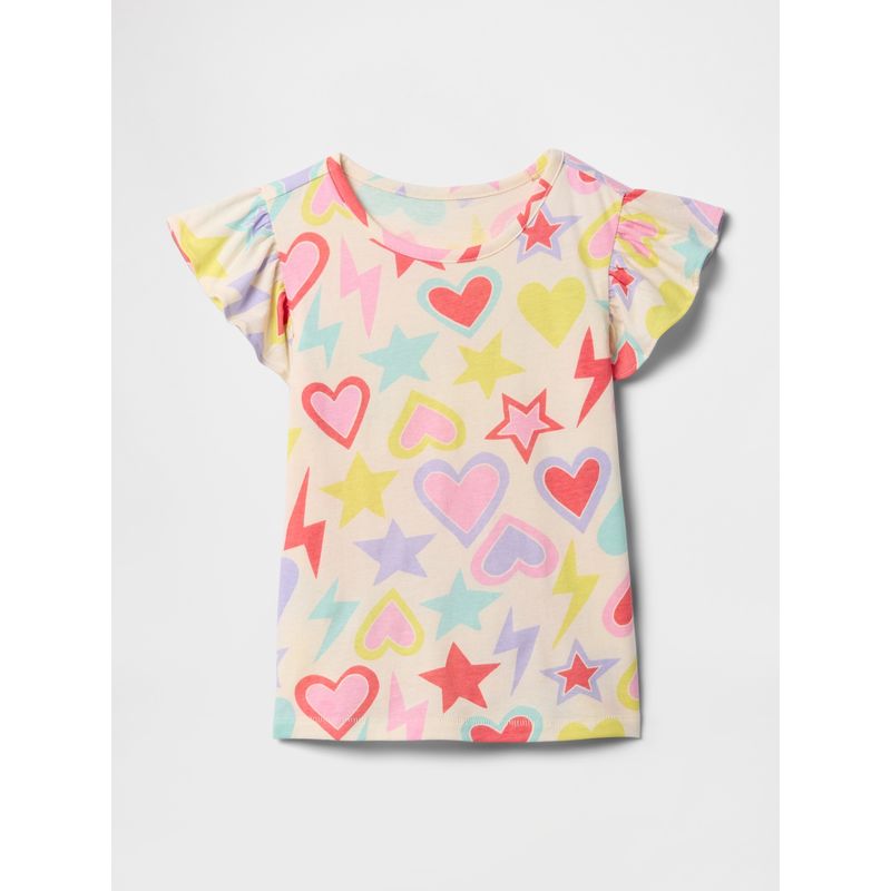 GAP - Polera Toddler Niña Print Vuelos Manga Corta Multicolor Gap