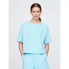 GAP - Polera Mujer Logo Terry Sin Manga Azul