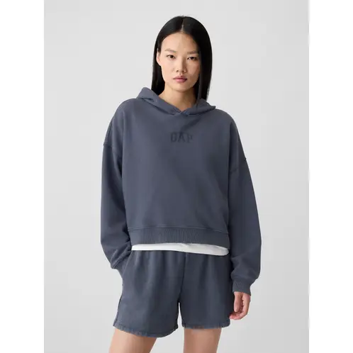GAP - Polerón Mujer Logo Mini Cropped Sin Cierre Azul