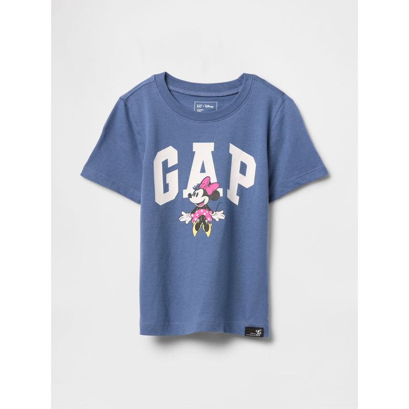 GAP - Polera Toddler Niña Minnie Mouse Manga Corta Azul Gap