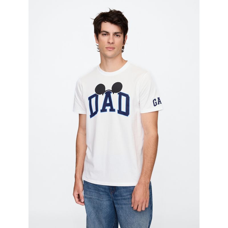 GAP - Polera Hombre Disney Dad Manga Corta Blanco Gap