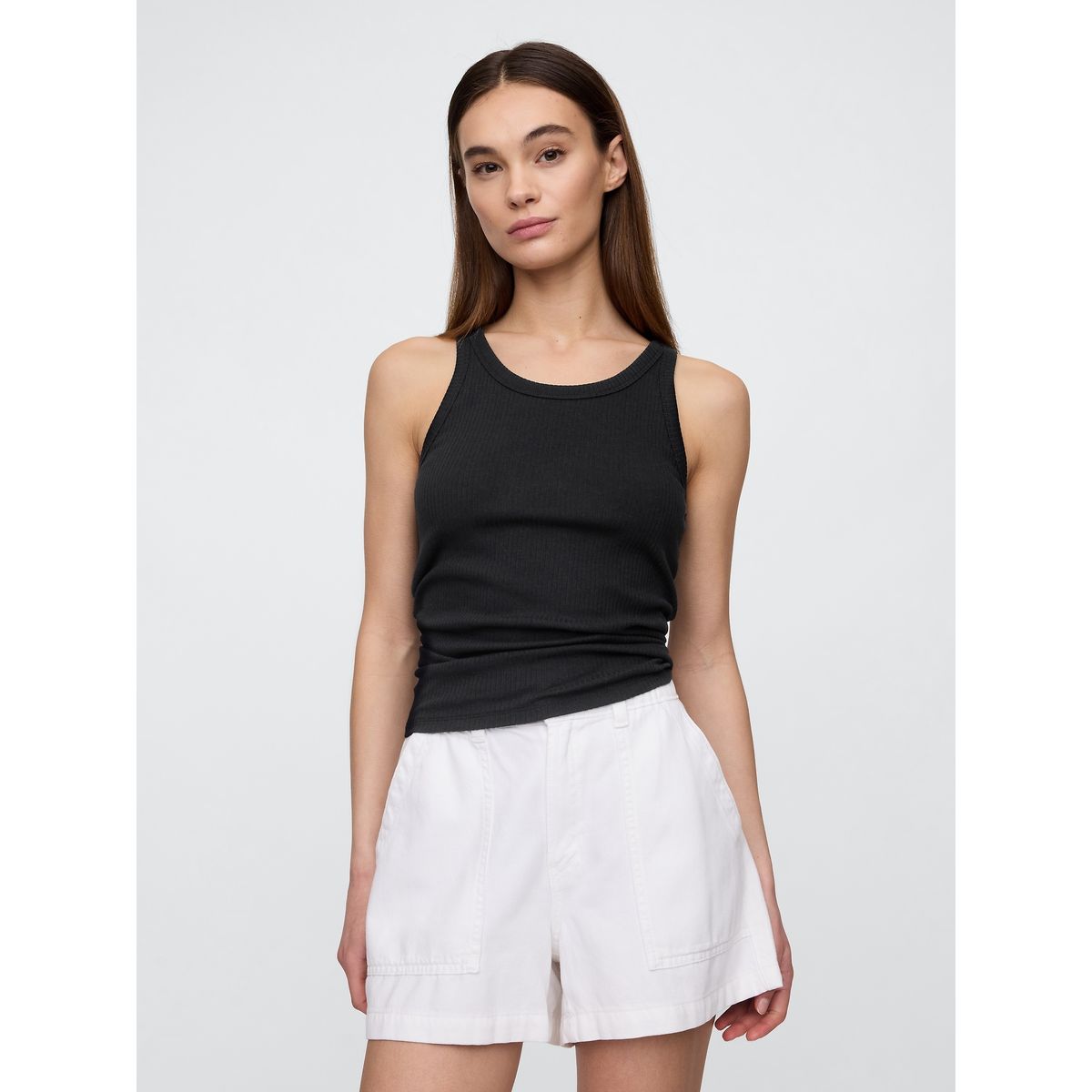 GAP - Polera Mujer High Neck Sin Manga Negro Gap