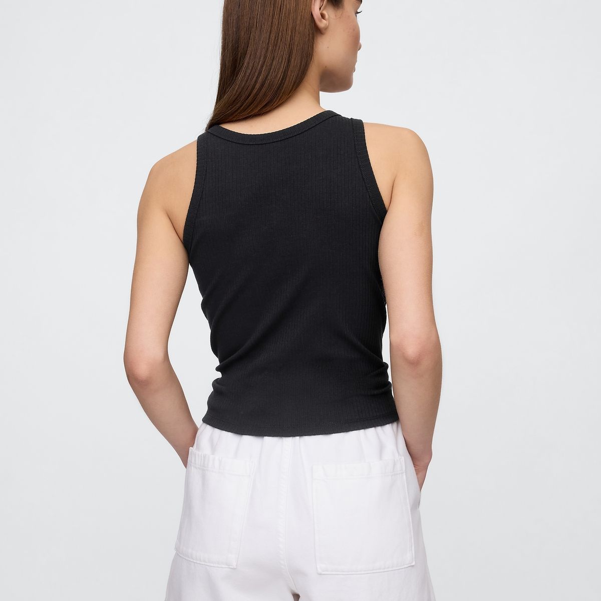 GAP - Polera Mujer High Neck Sin Manga Negro Gap