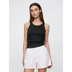 GAP - Polera Mujer High Neck Sin Manga Negro
