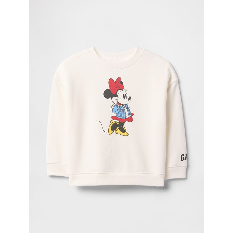 GAP - Polerón Toddler Niña Minnie Sin Cierre Blanco Gap