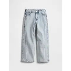 GAP - Jeans Niña Wide-Leg Fray Seam Azul