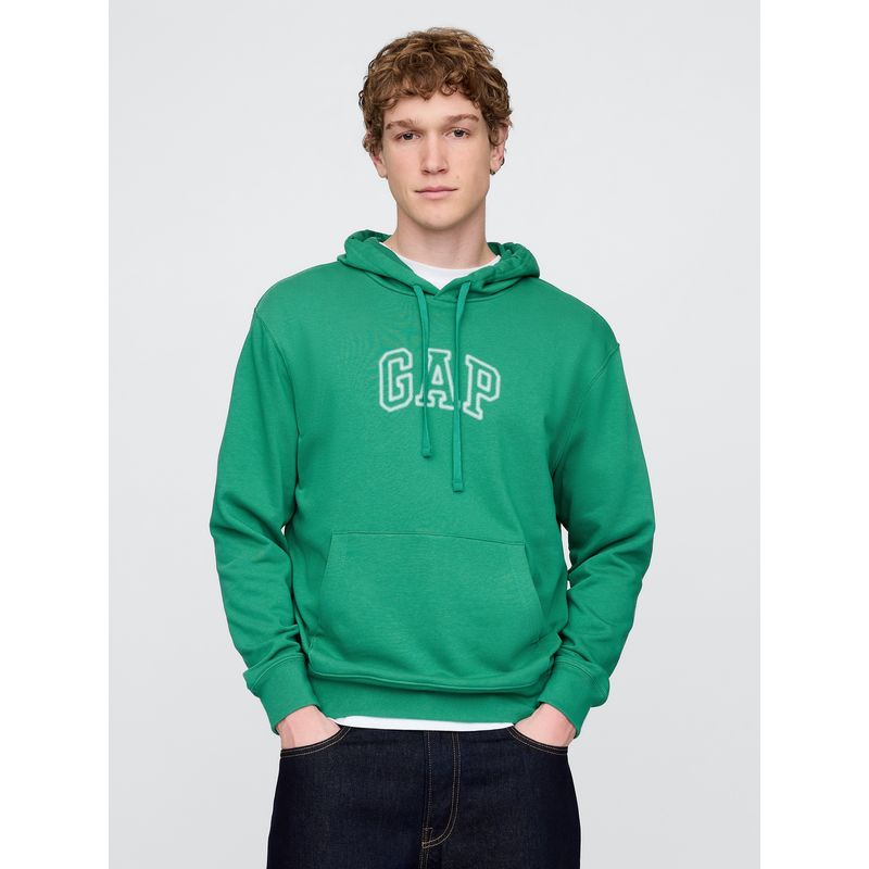 GAP - Polerón Hombre White Logo Sin Cierre Verde Gap
