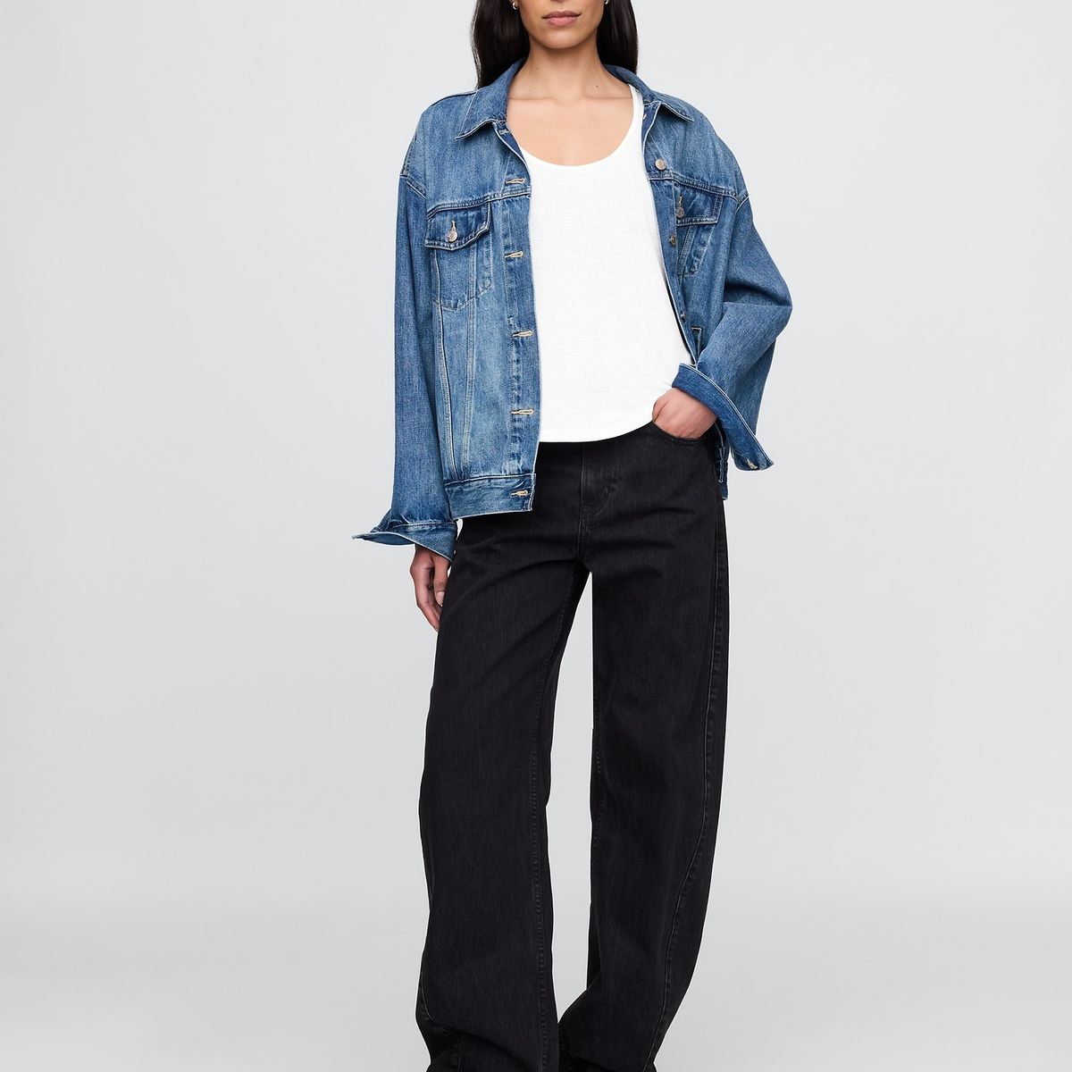 GAP - Polera Mujer Lino Racerback Sin Manga Blanco Gap