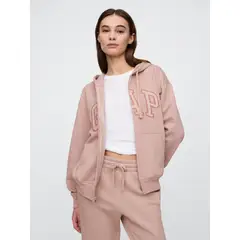 GAP - Polerón Mujer Logo Soft Con Cierre Rosado