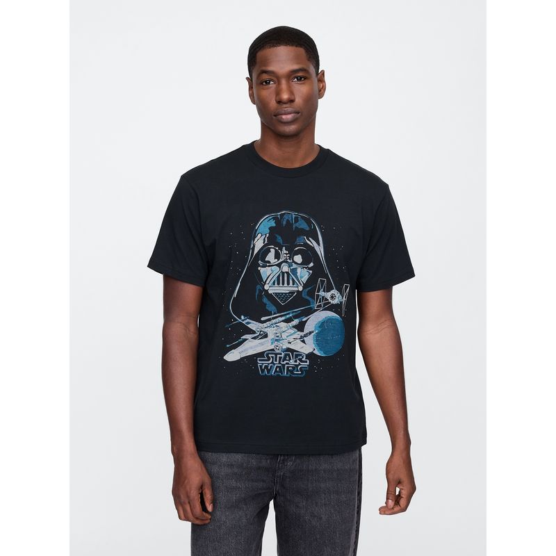 GAP - Polera Hombre Star Wars Manga Corta Negro Gap