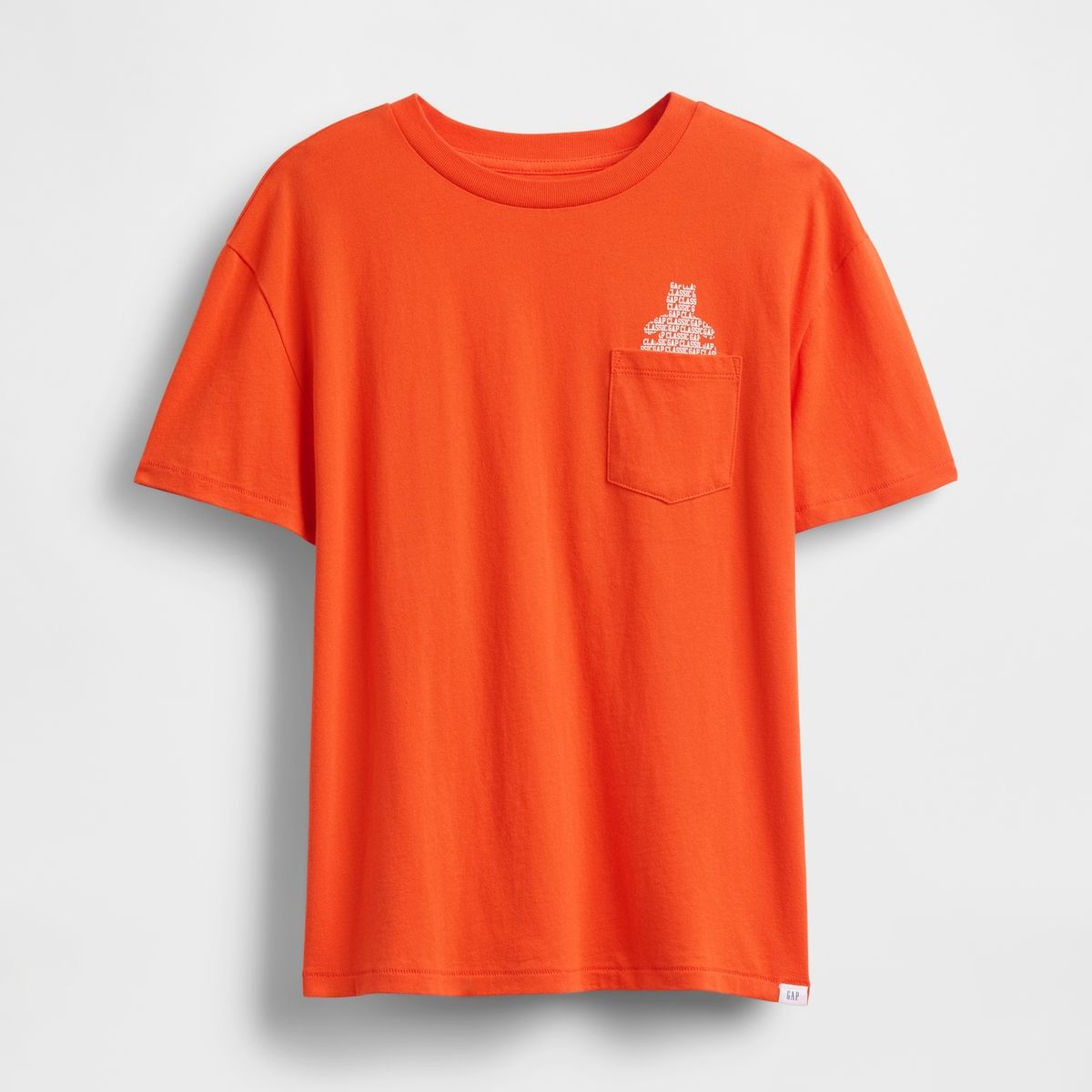 GAP - Polera Niño Brannan Pocket Manga Corta Naranjo Gap