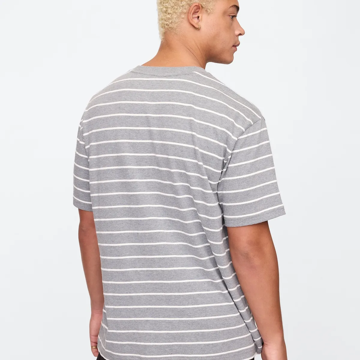 GAP - Polera Hombre Pocket Striped Manga Corta Negro Gap