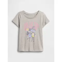 GAP - Polera Toddler Niña Gráfica Manga Corta Gris