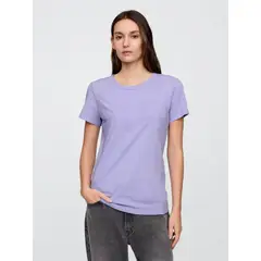 GAP - Polera Mujer Classic Manga Corta Morado