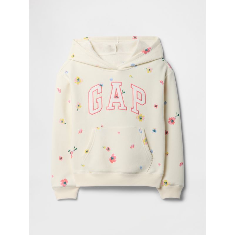 GAP - Polerón Niña Logo Heritage Sin Cierre Blanco Gap