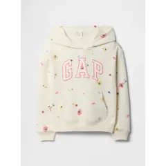 GAP - Polerón Niña Logo Heritage Sin Cierre Blanco