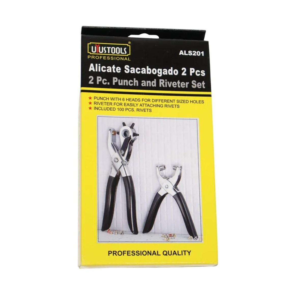 UYUSTOOL - SACABOCADO ALICATE 2 PZAS ALS201 UYUSTOOLS